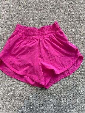 Women’s Pink lululemon track that shorts